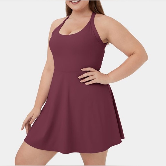HALARA Dresses & Skirts - Halara Sz 4x Criss Cross Activity Golf Tennis 2 in 1 Mini Dress with Skorts NWT